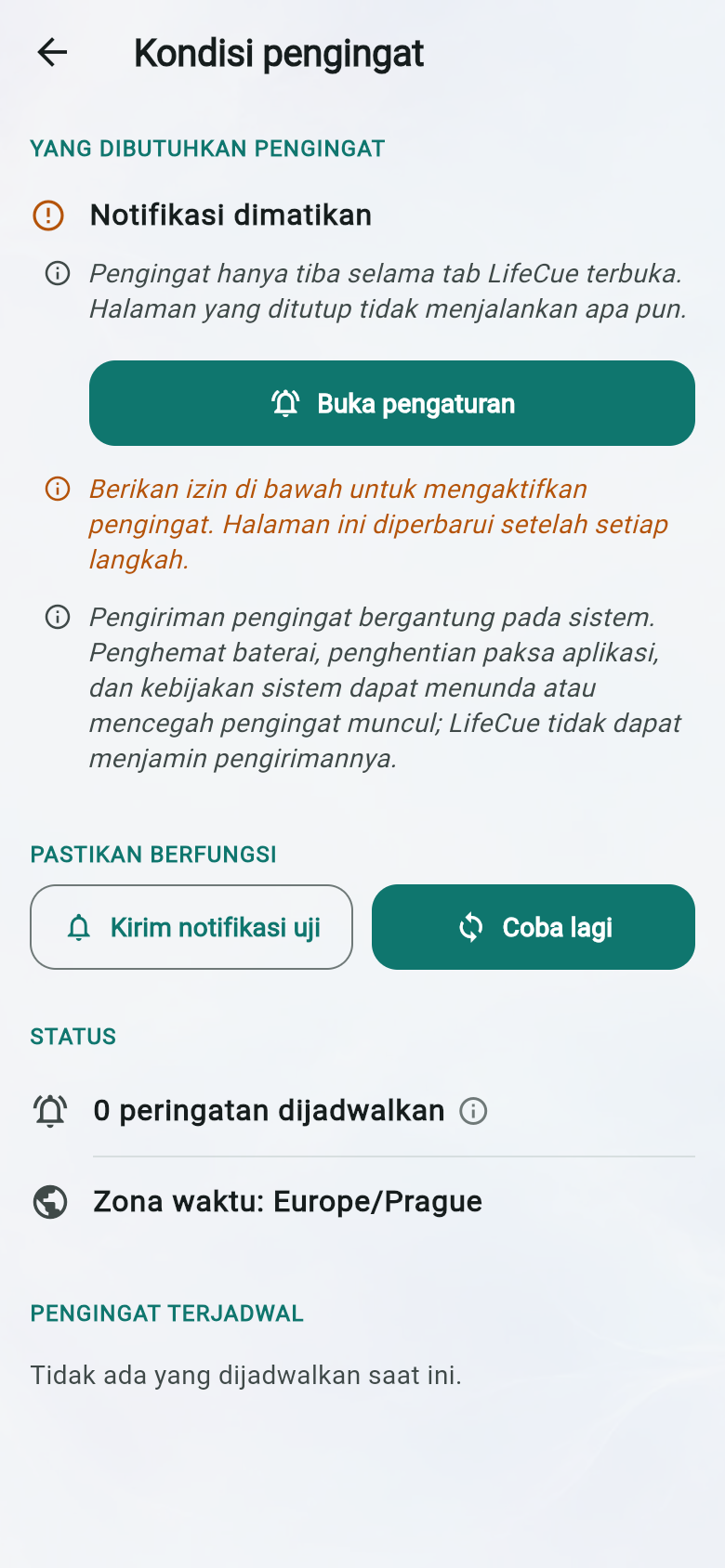 Kondisi pengingat