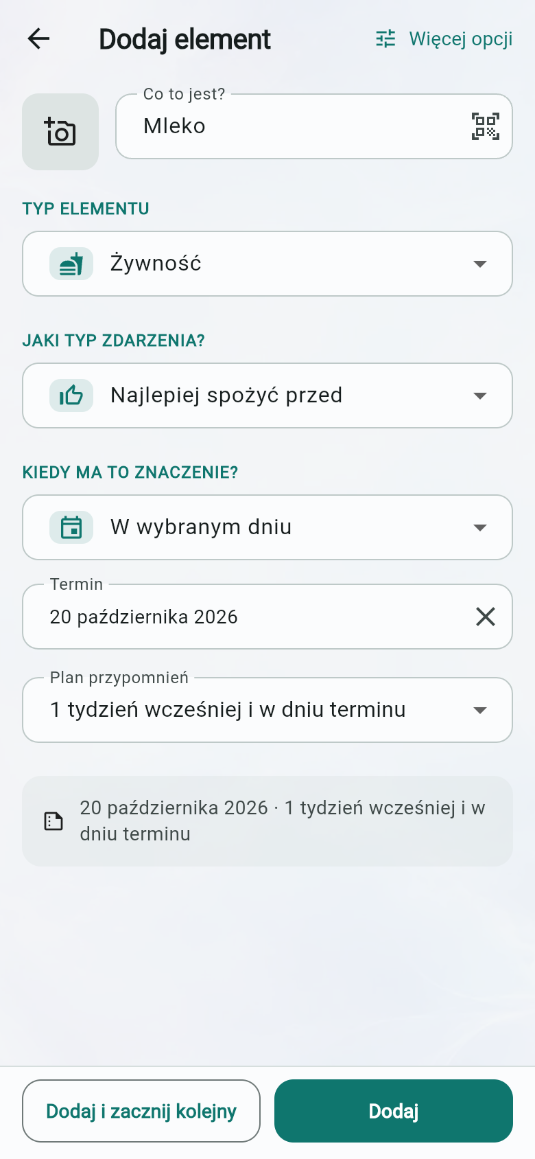 Dodaj element