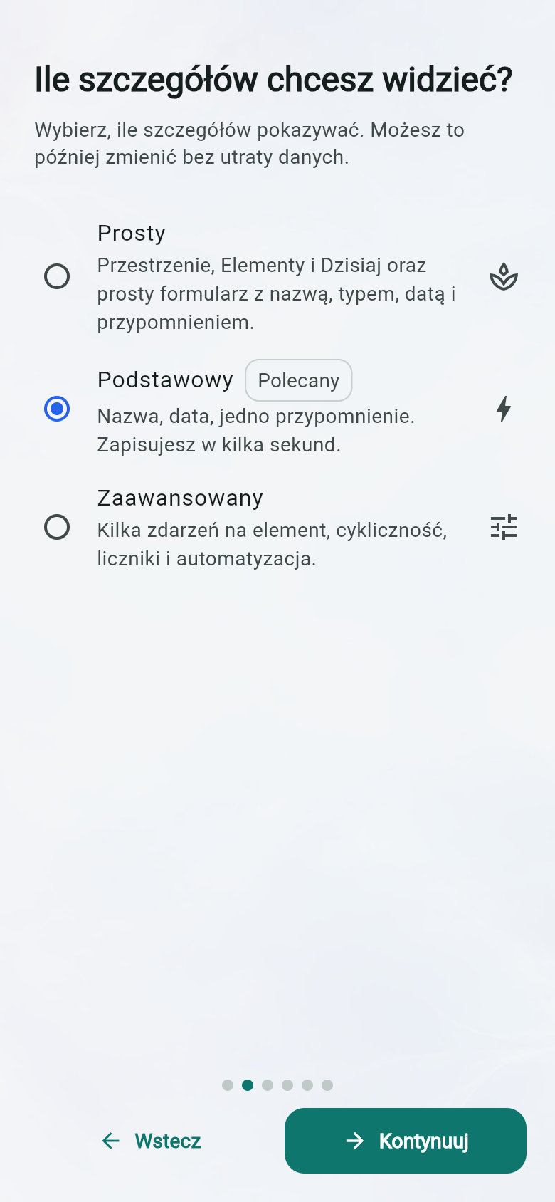 Ile szczegółów chcesz widzieć?